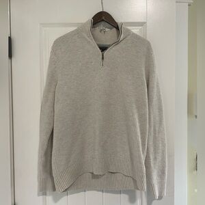 Men’s Cream Half Zip Sweater